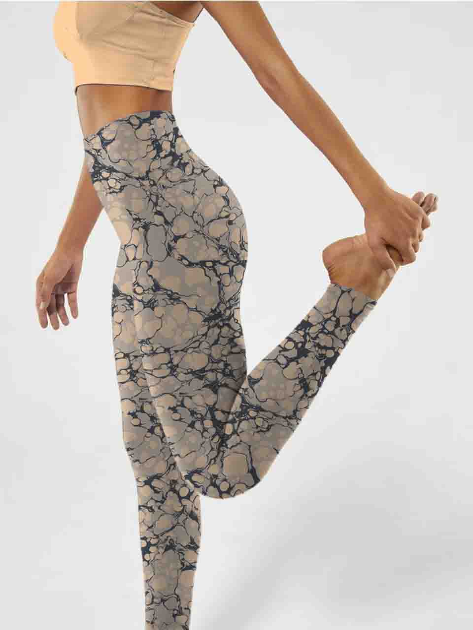 I161 Ink-dyed yoga leggings