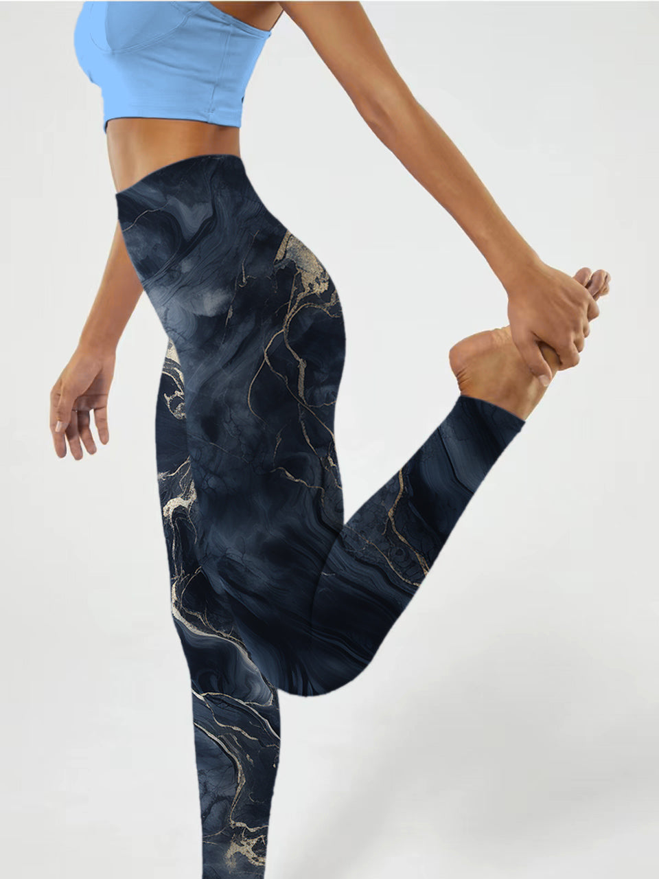 I162 Ink-dyed Butterflies yoga leggings