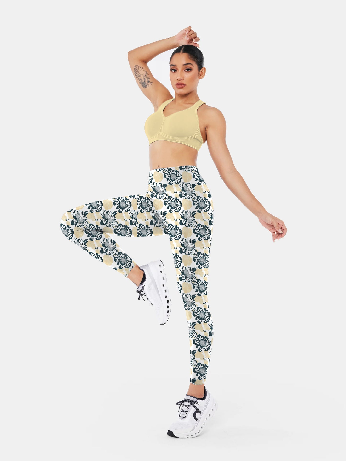 F139 printed yoga leggings