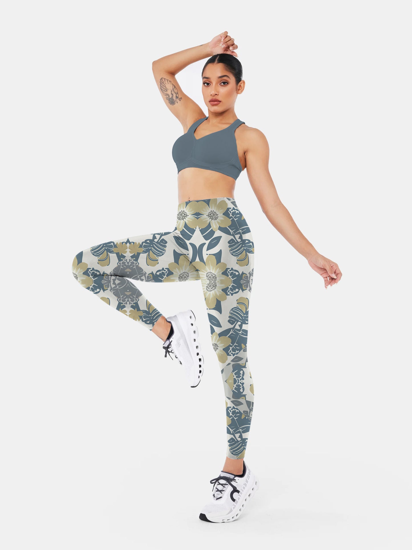 F141 printed yoga leggings