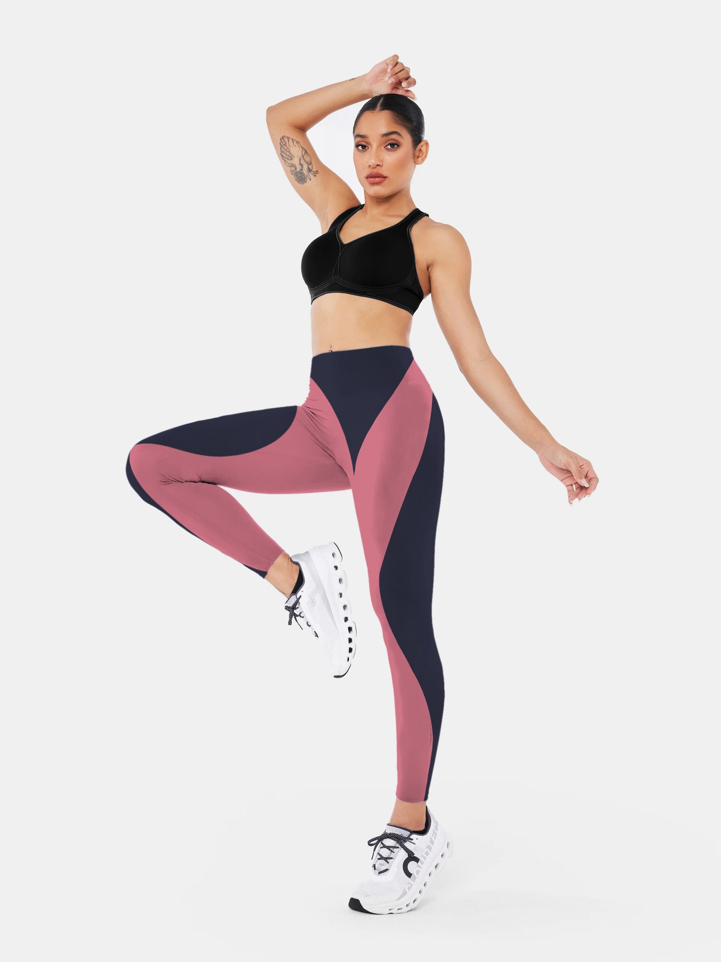 G146 geometric print yoga leggings