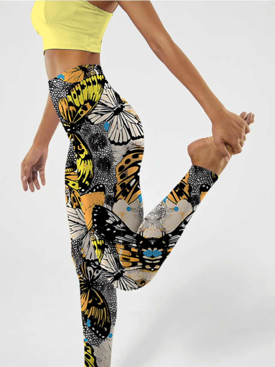 A174 Butterfly Prints yoga leggings