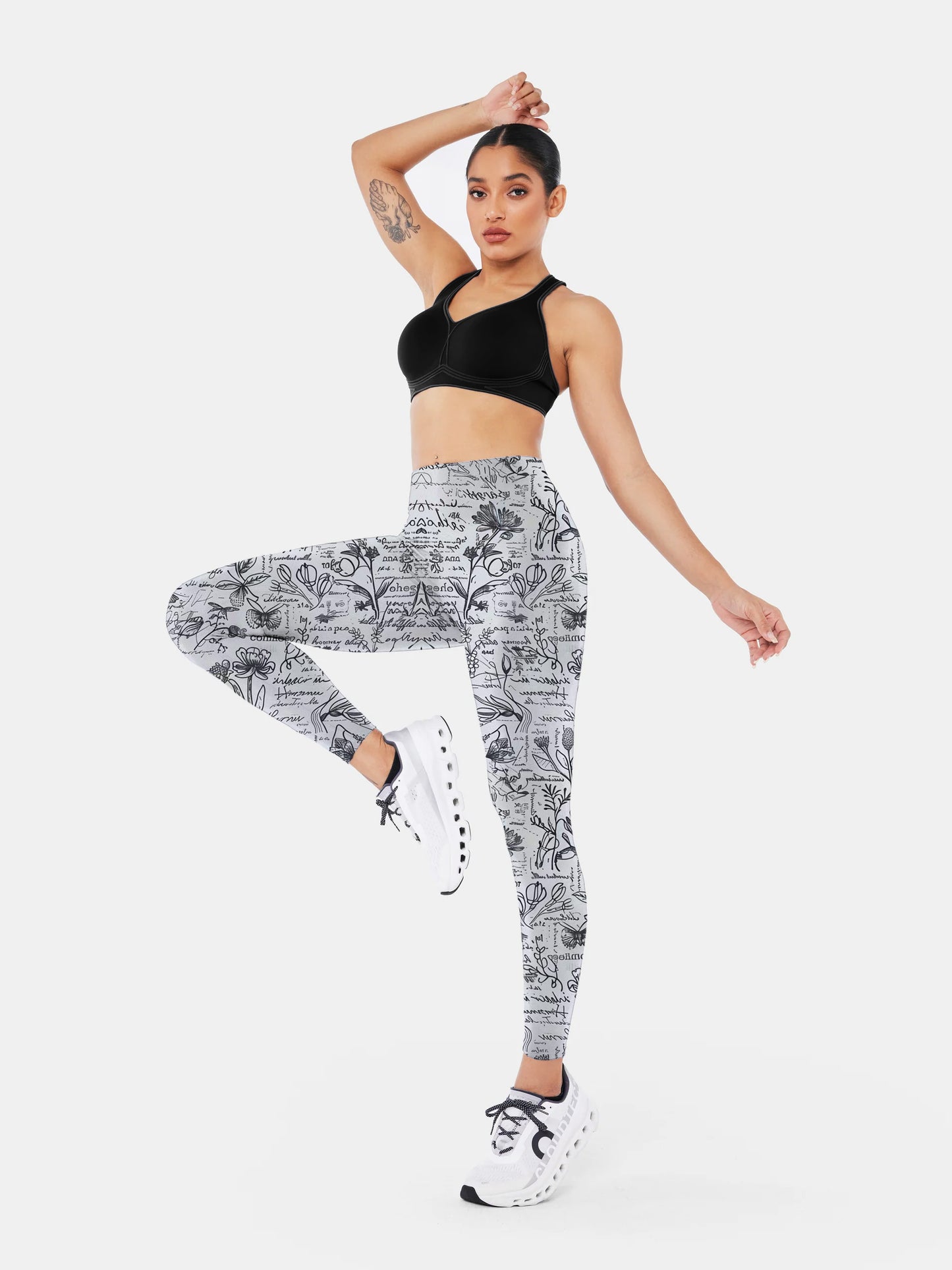 G123 graffiti printed yoga leggings