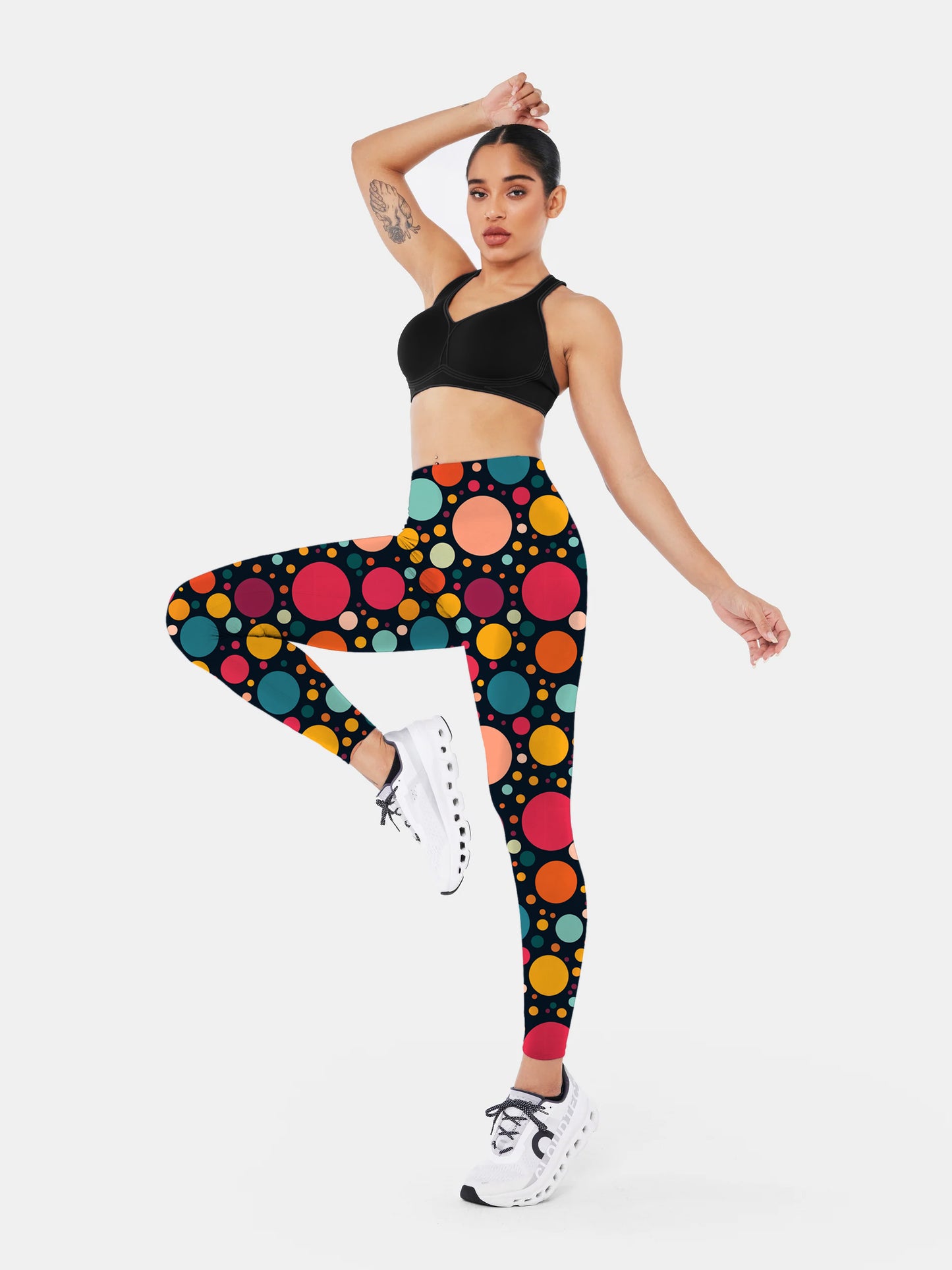 G192 geometric print yoga leggings