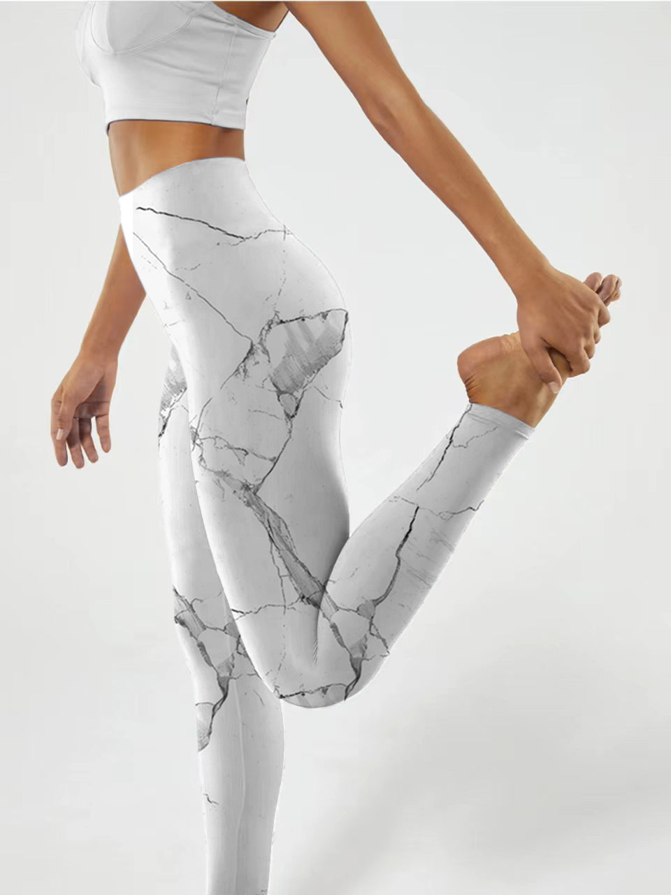 M148 Marble Textured Yoga leggings