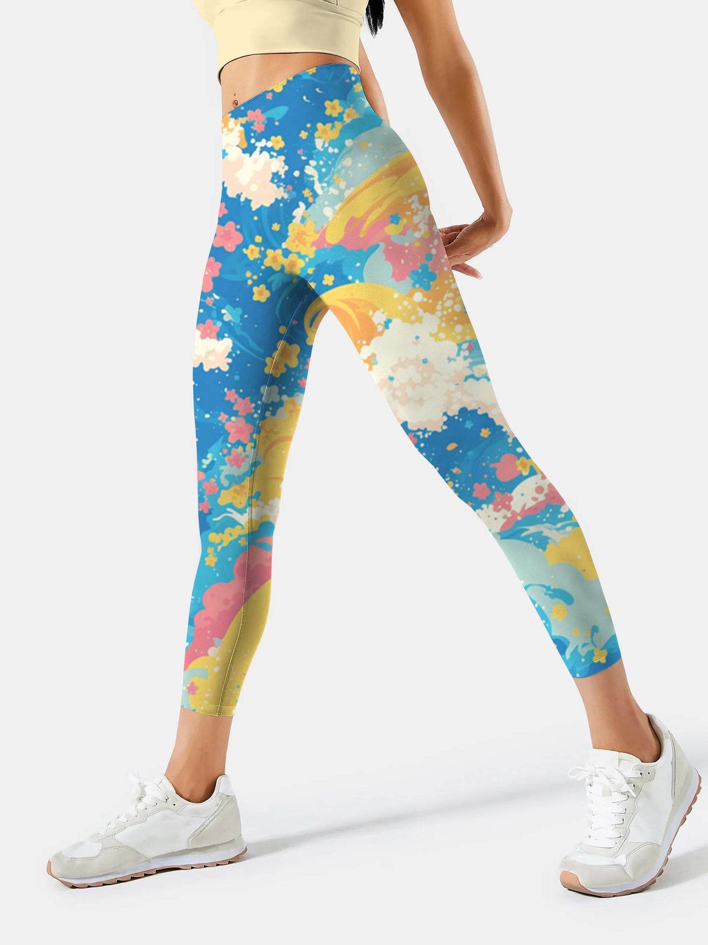 S250 Colorful Waves yoga leggings