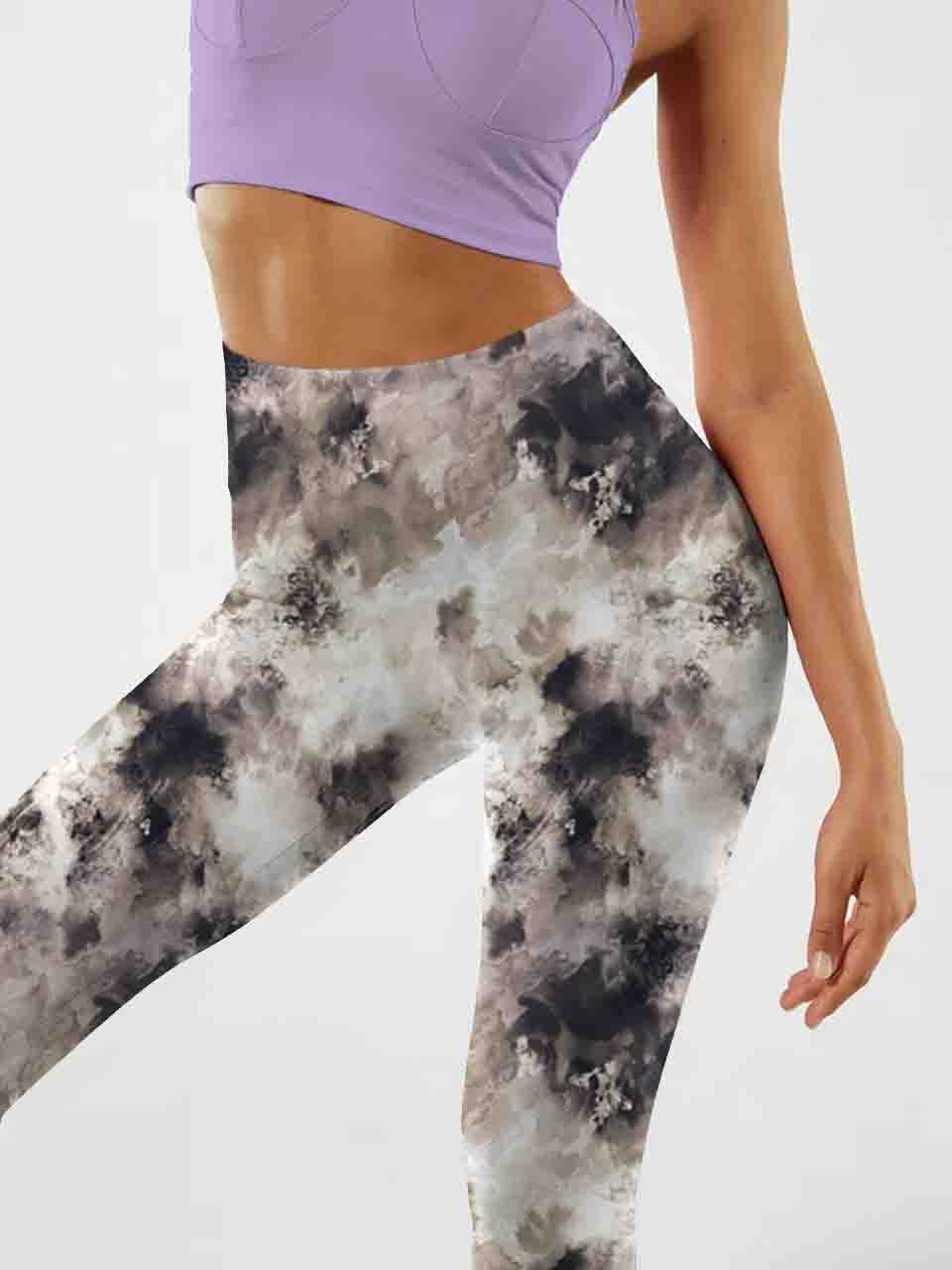 M158 Marble veining yoga leggings