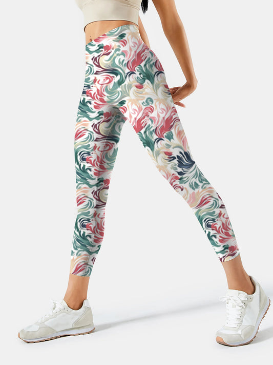 F112 printed yoga leggings