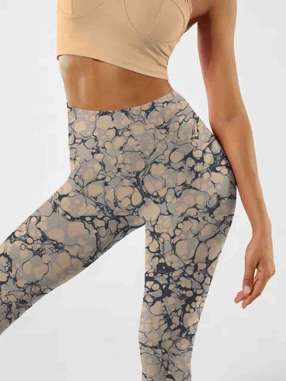 I161 Ink-dyed yoga leggings