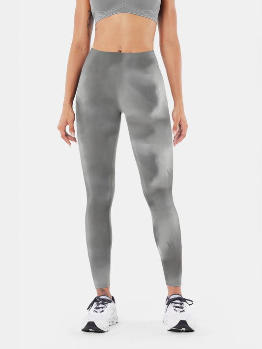 P134 gray print yoga leggings