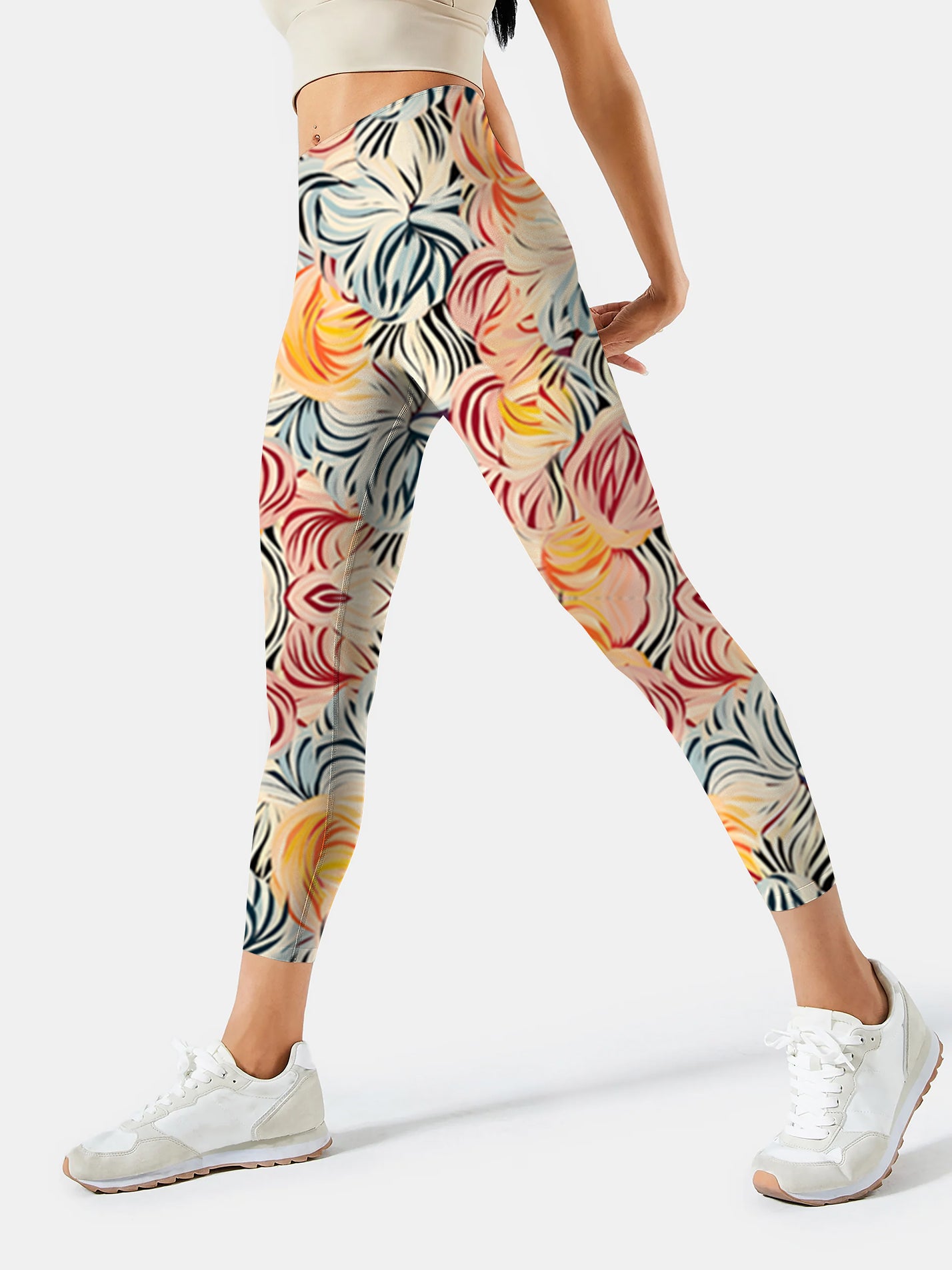 F119 printed yoga leggings