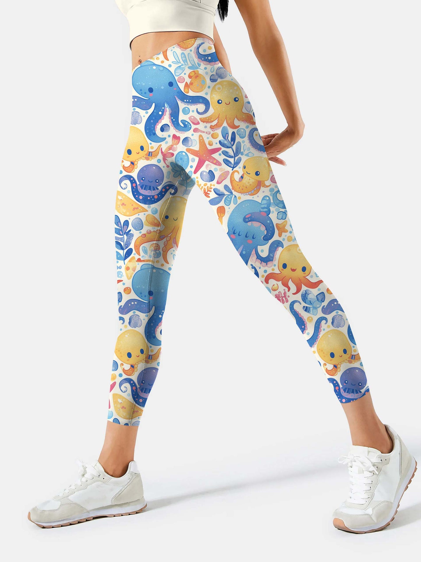 A216 Lovely Octopus yoga leggings