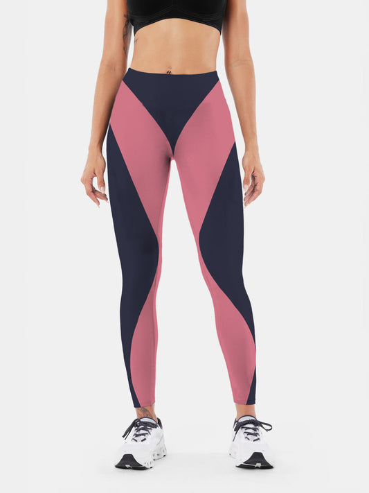 G146 geometric print yoga leggings