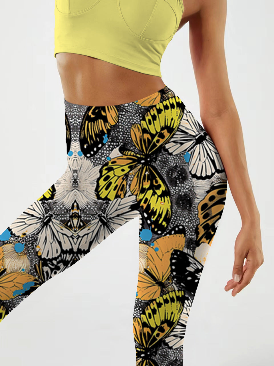 A174 Butterfly Prints yoga leggings