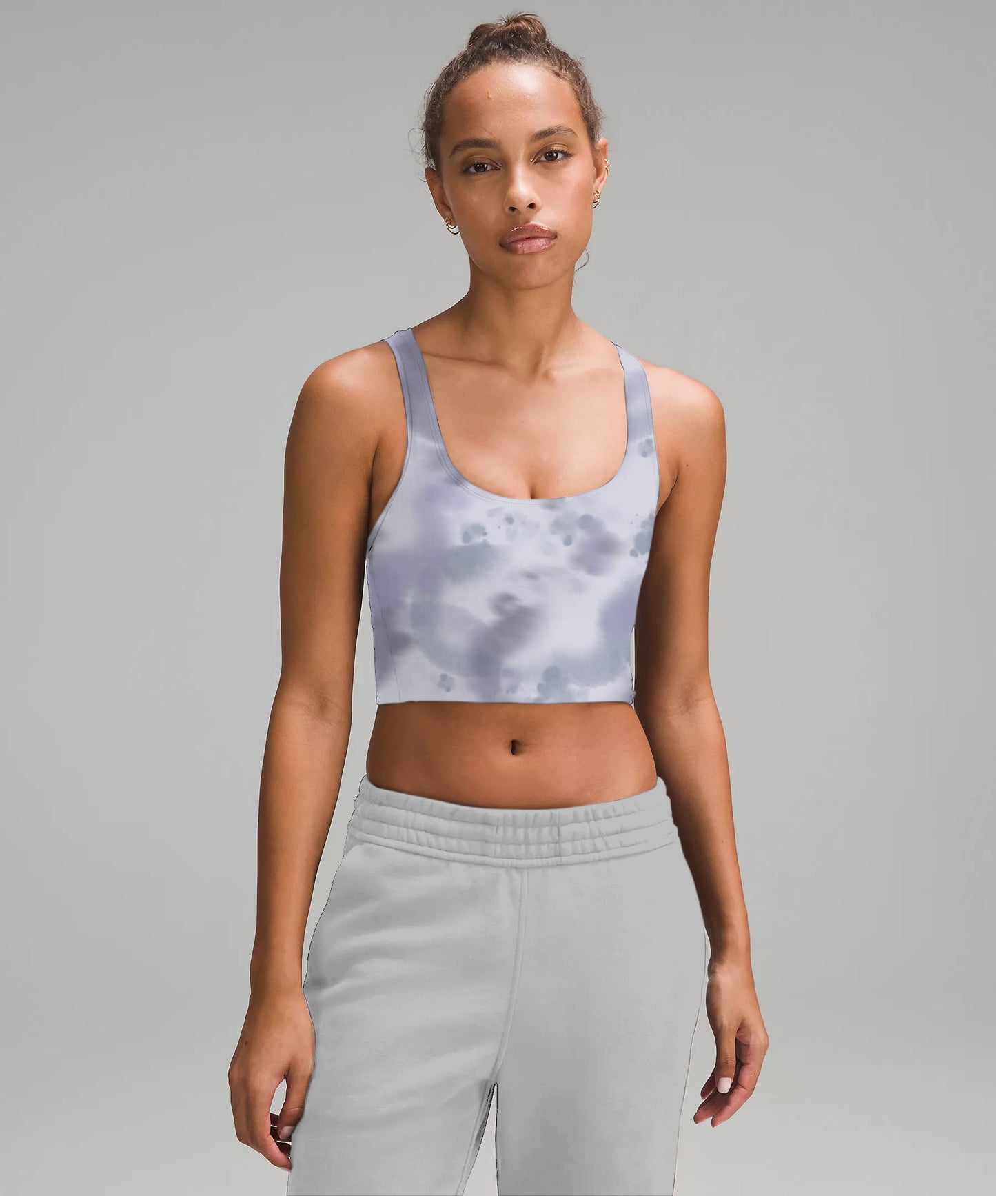 Gray Blue Ink Dye Yoga Top Tank