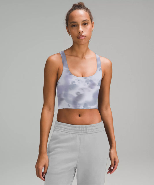 Gray Blue Ink Dye Yoga Top Tank