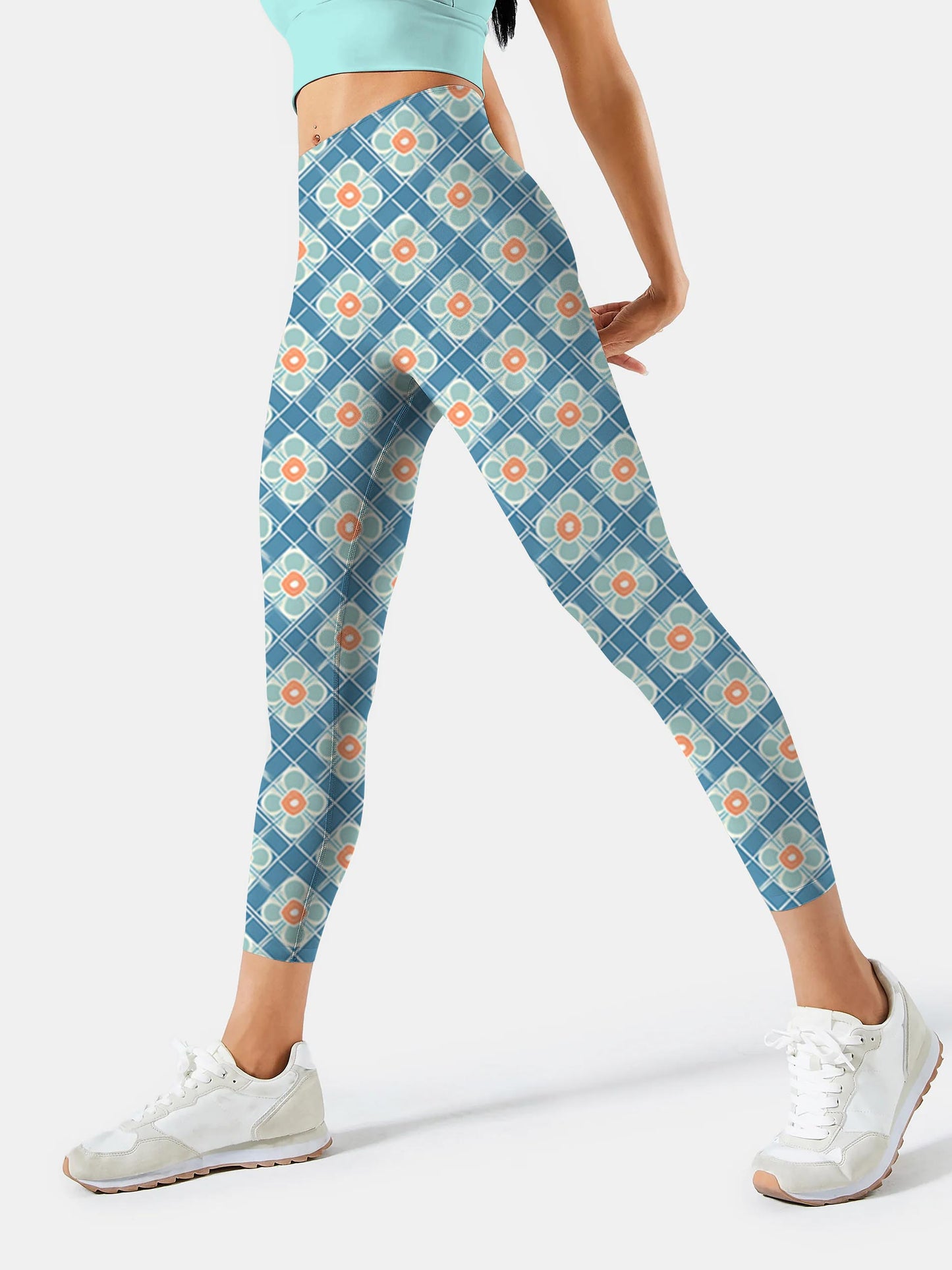 F269 Ethnic style yoga leggings