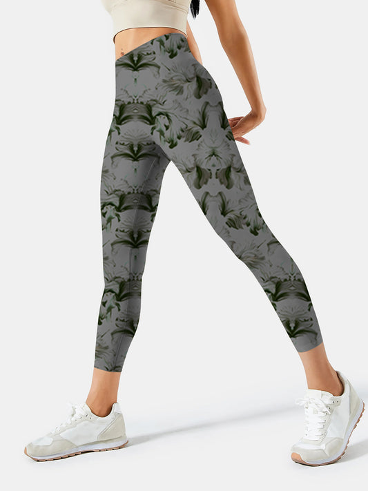 F106 Ink-dyed yoga leggings grey