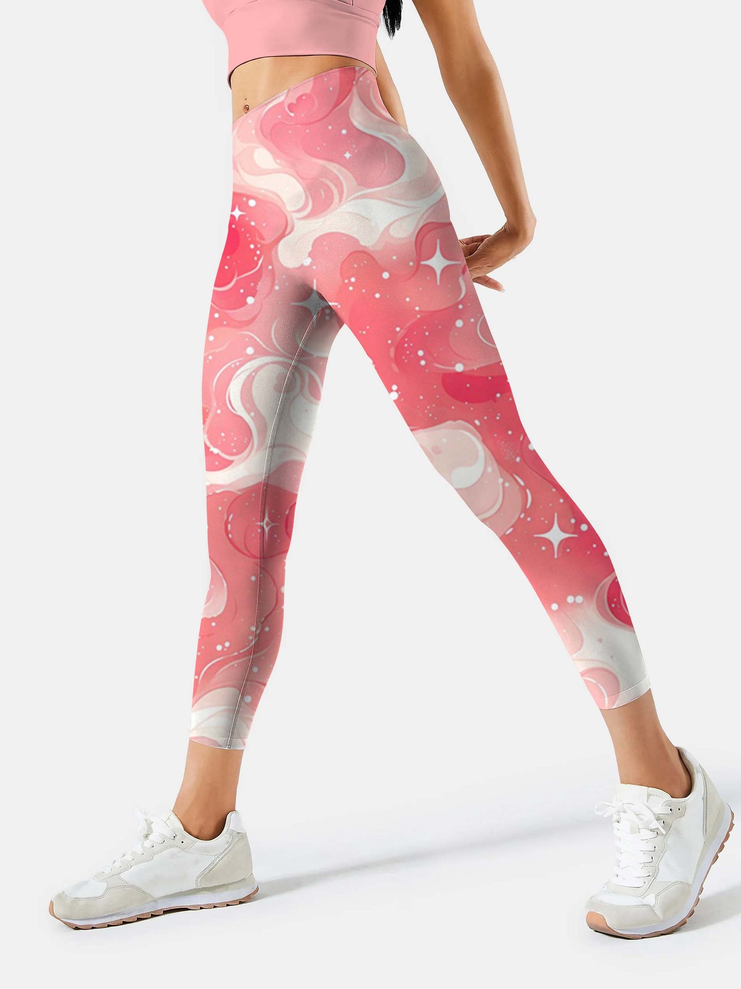 S245 Shining Star yoga leggings pink