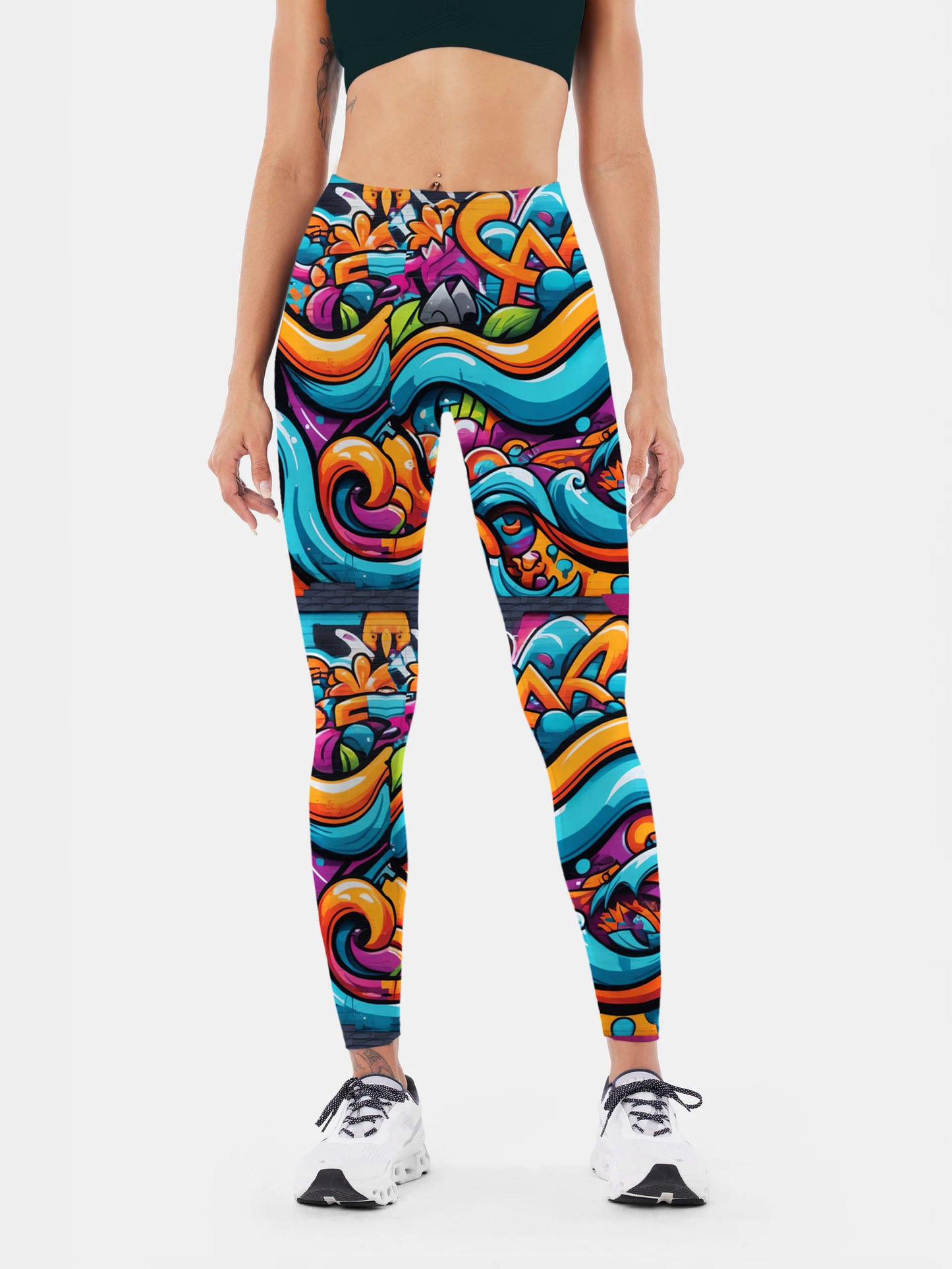 A191 Abstract Pattern Color yoga leggings