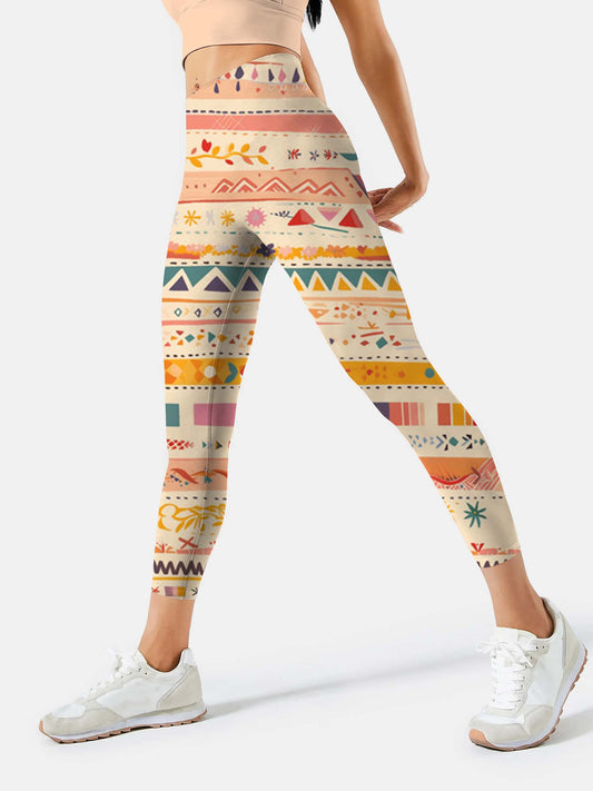 F247 Ethnic style yoga leggings