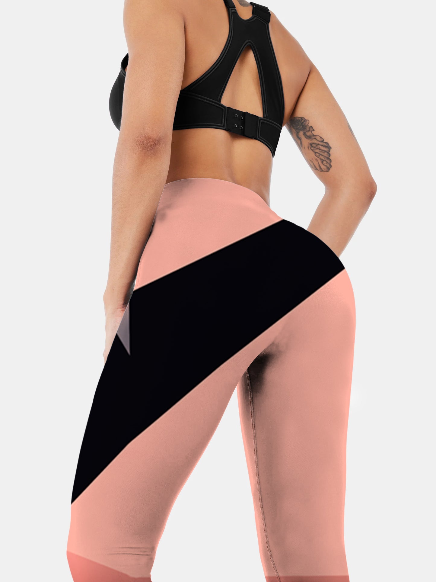 G145 geometric print yoga leggings