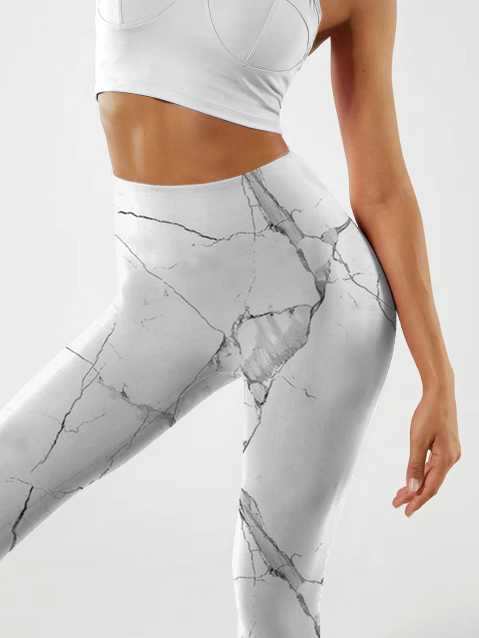 M148 Marble Textured Yoga leggings