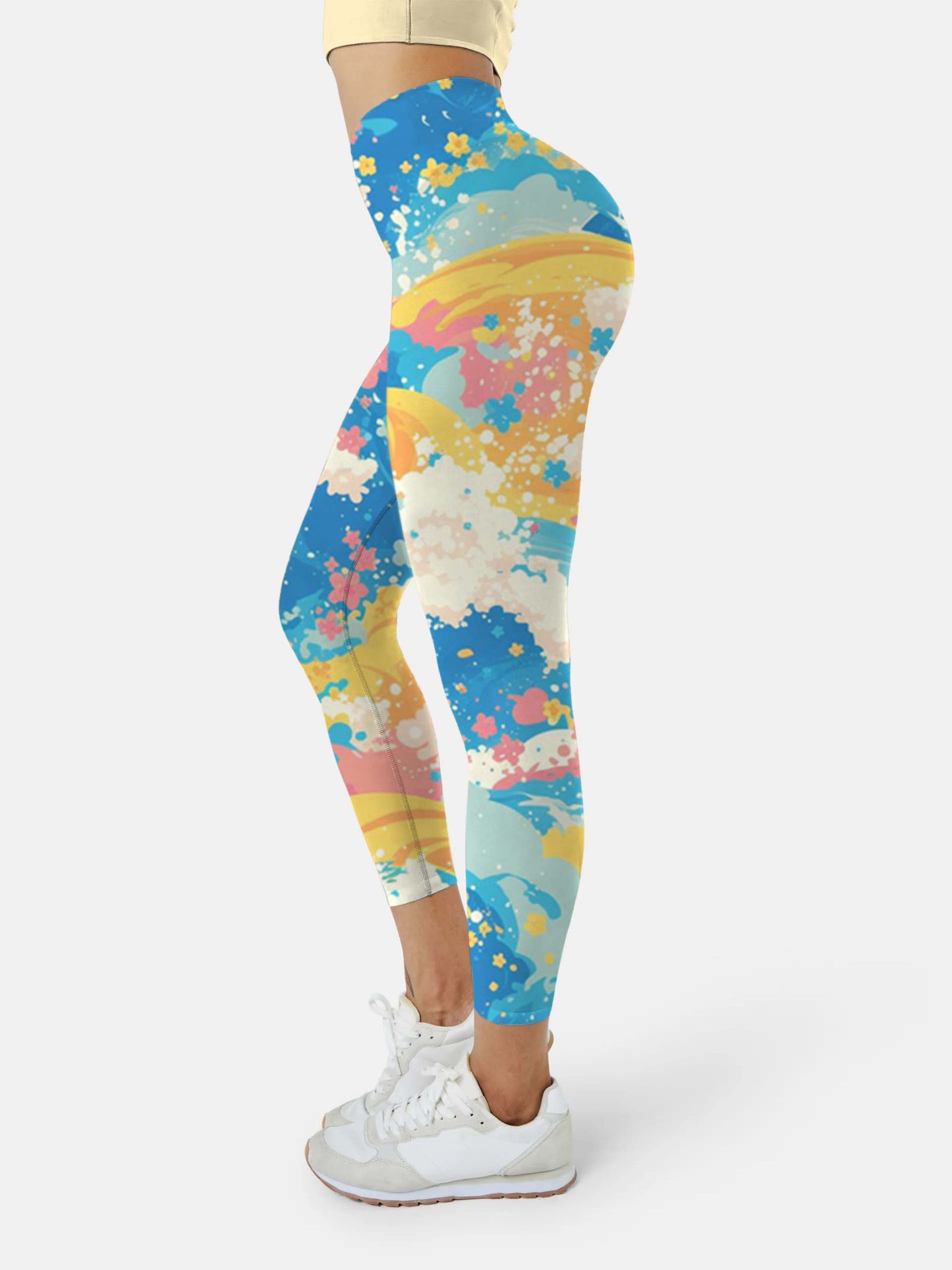 S250 Colorful Waves yoga leggings