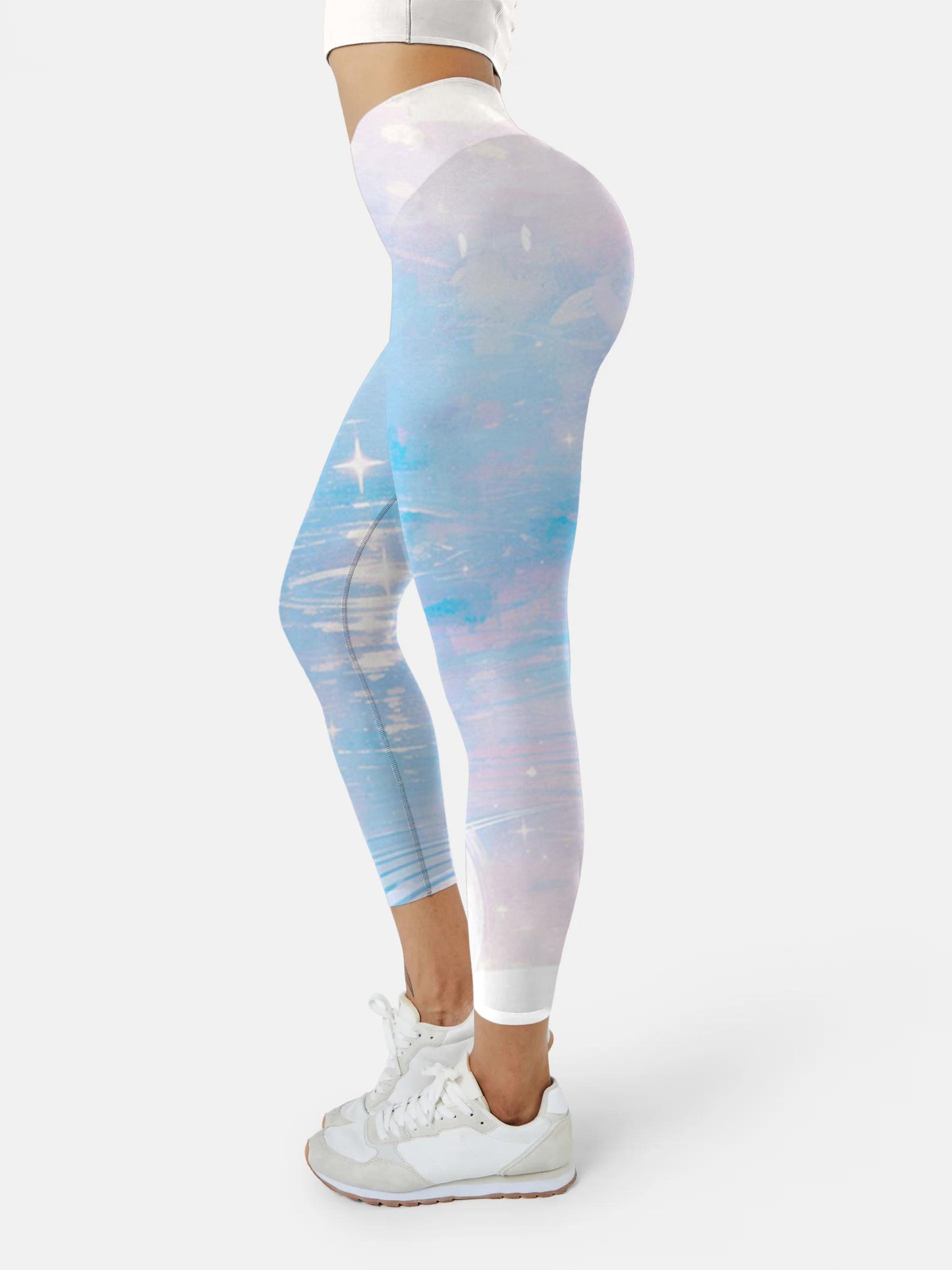 S277 dreamy blue yoga leggings