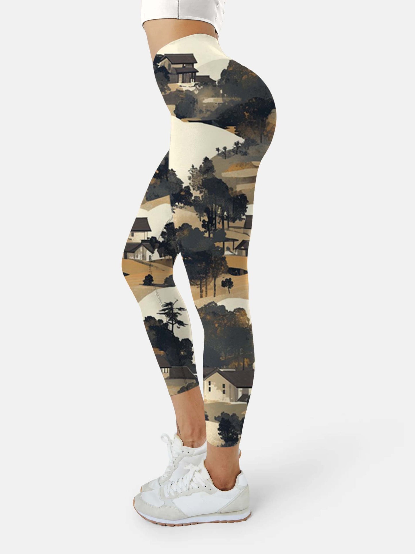 L252 twilight landscape yoga leggings