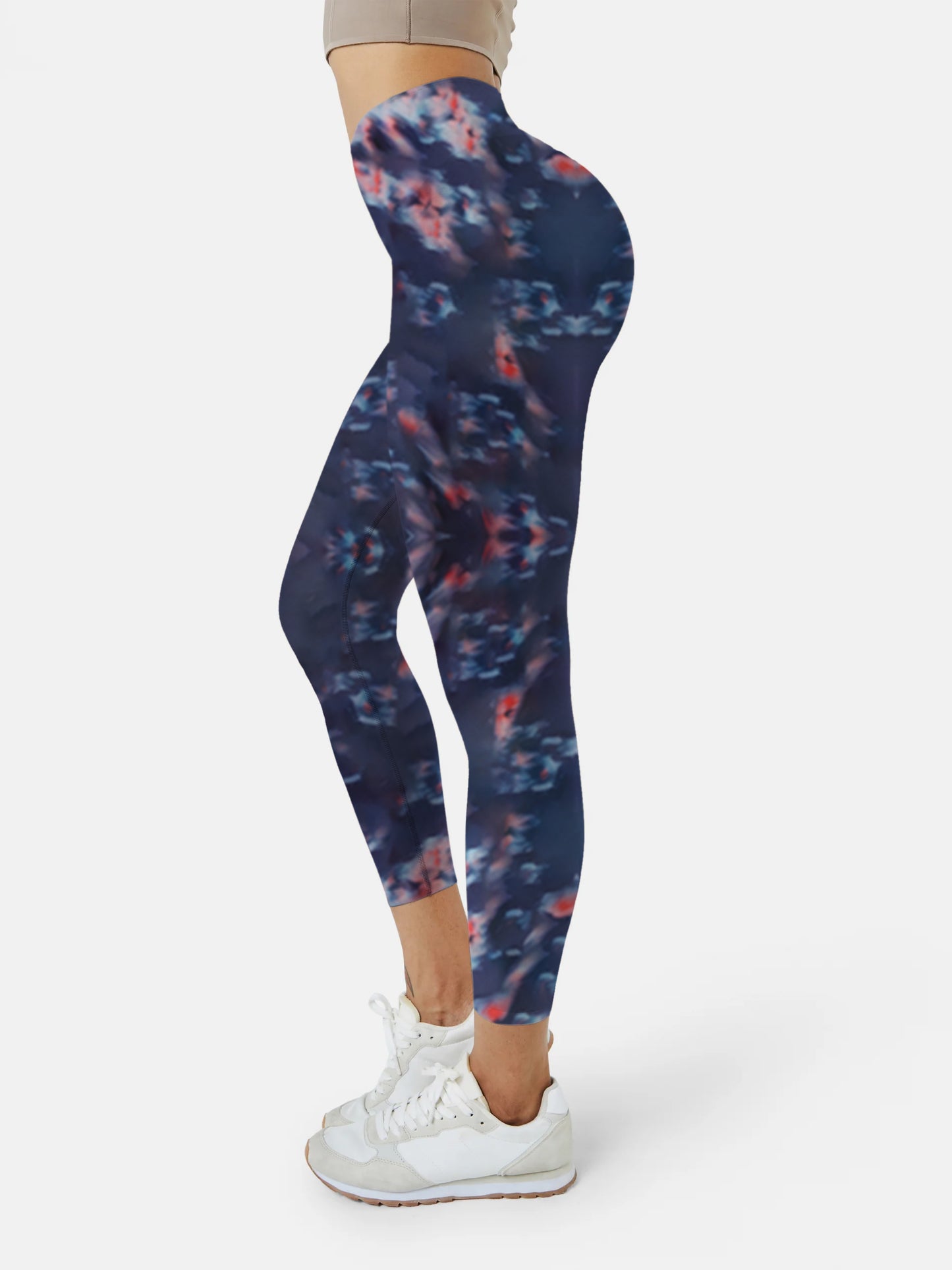 I116 Ink-dyed Yoga leggings azure