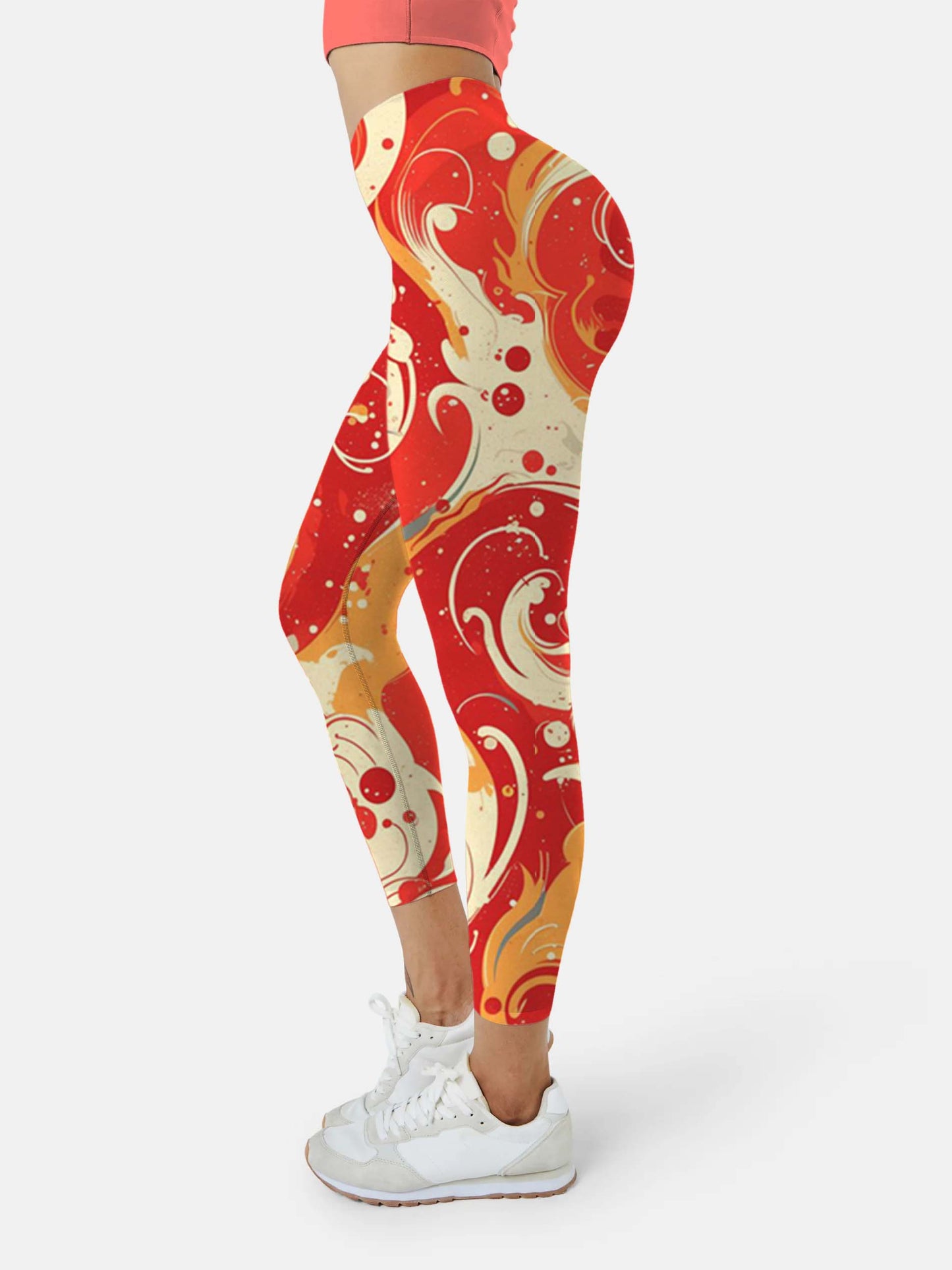 I257 Flow Liquid Yoga leggings red