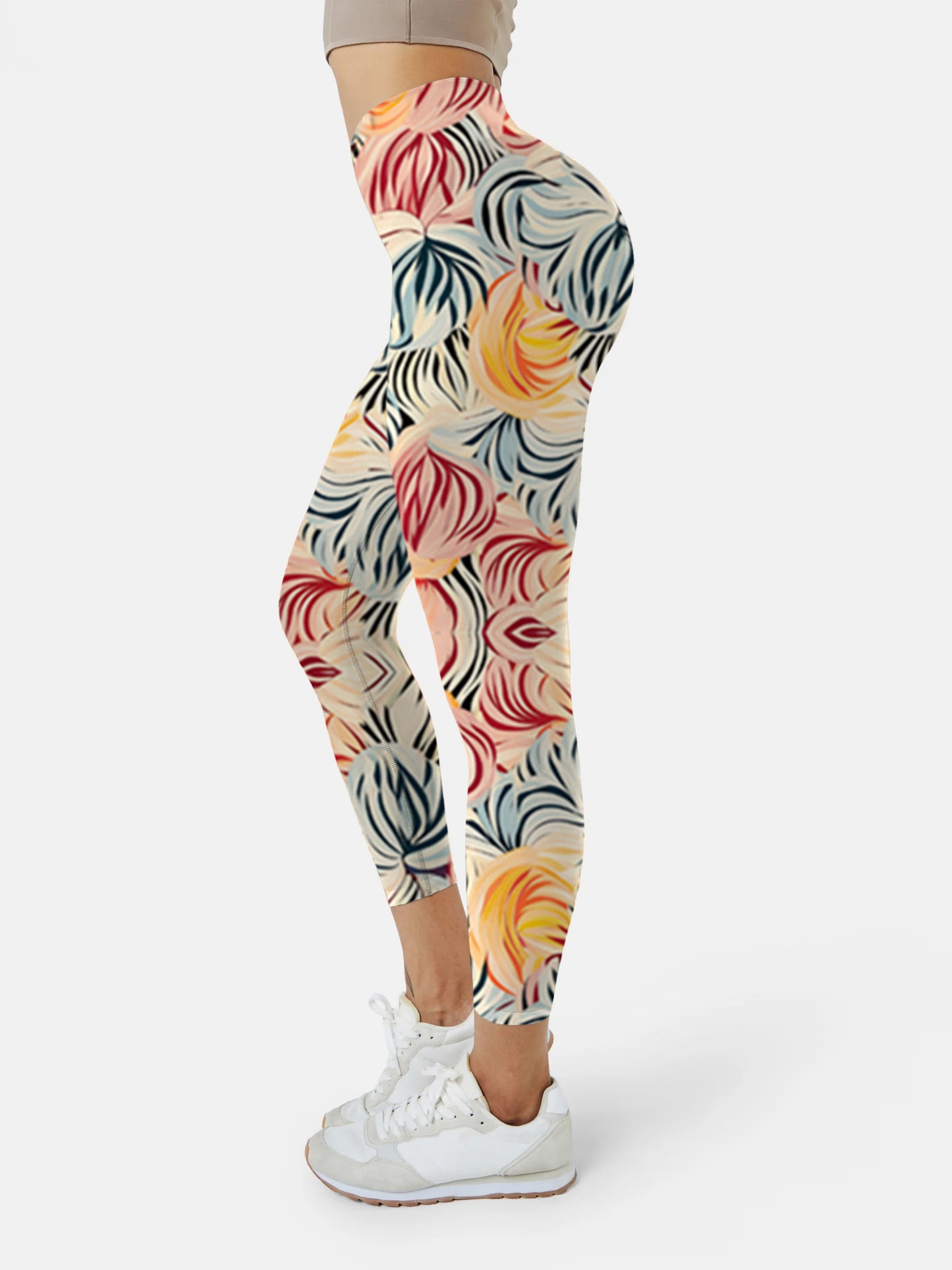 F119 printed yoga leggings