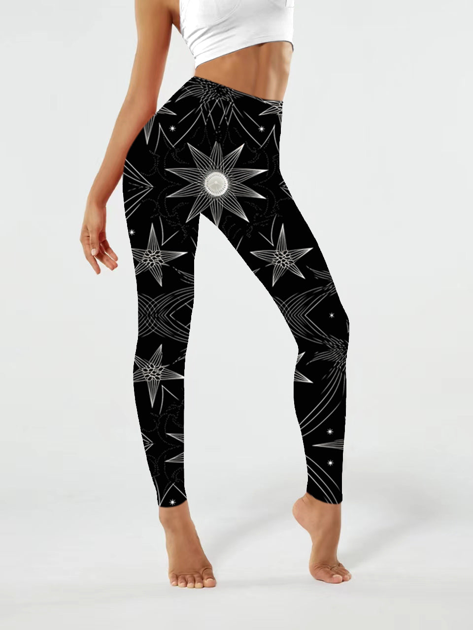 G167 depiction print yoga leggings