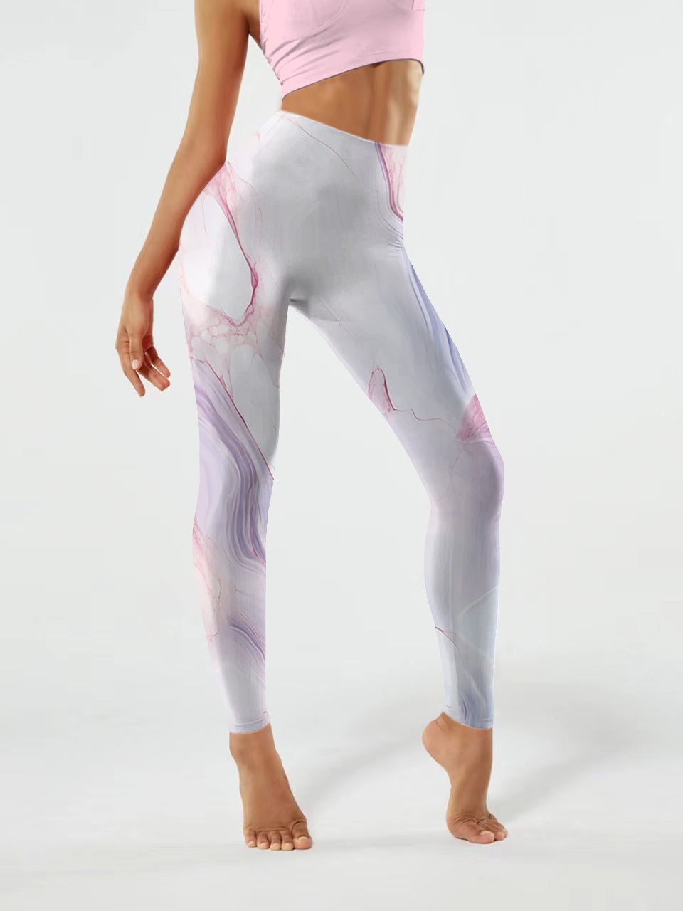 I168 Ink-dyed yoga leggings