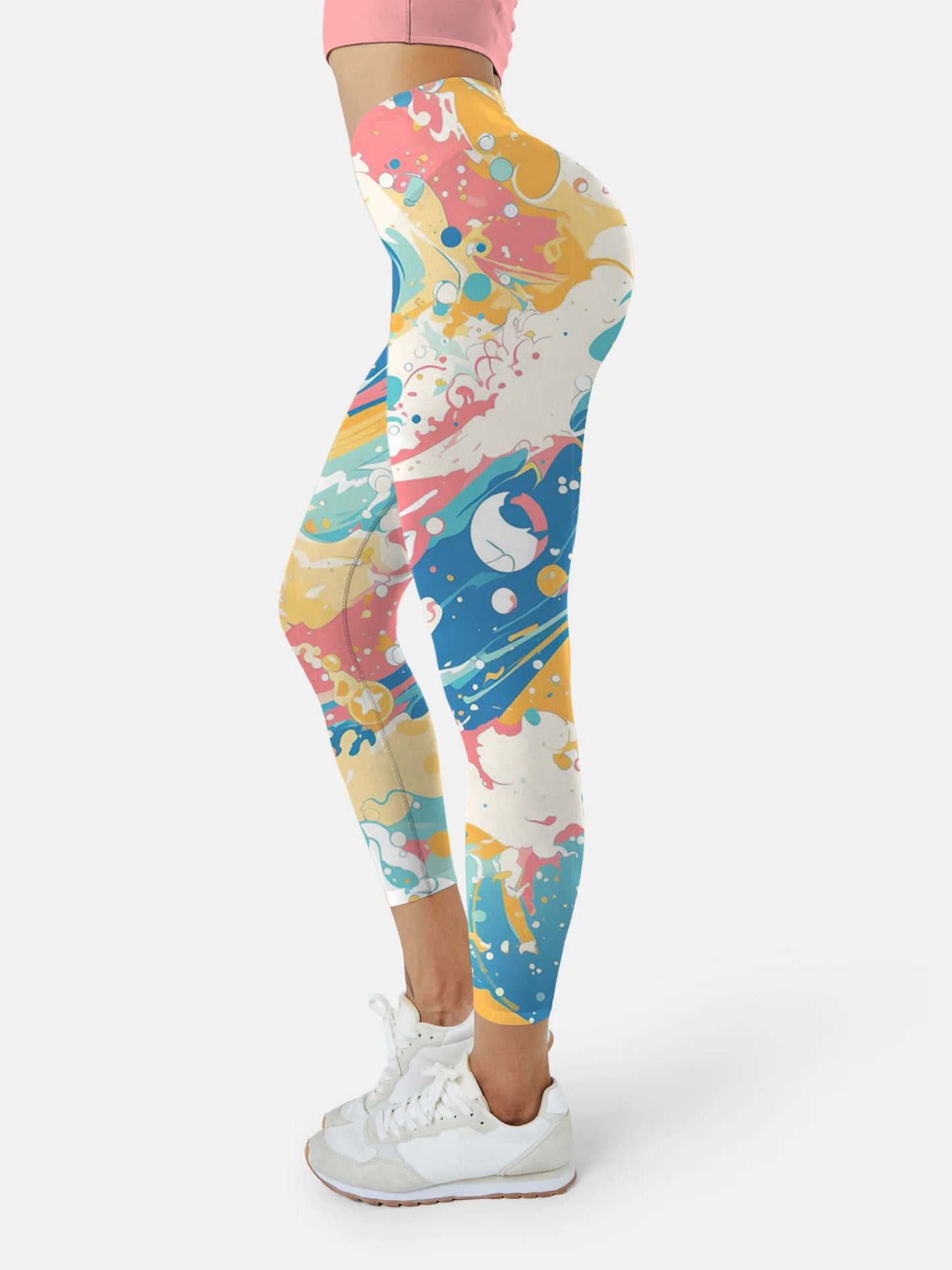 S236 Colorful Waves yoga leggings