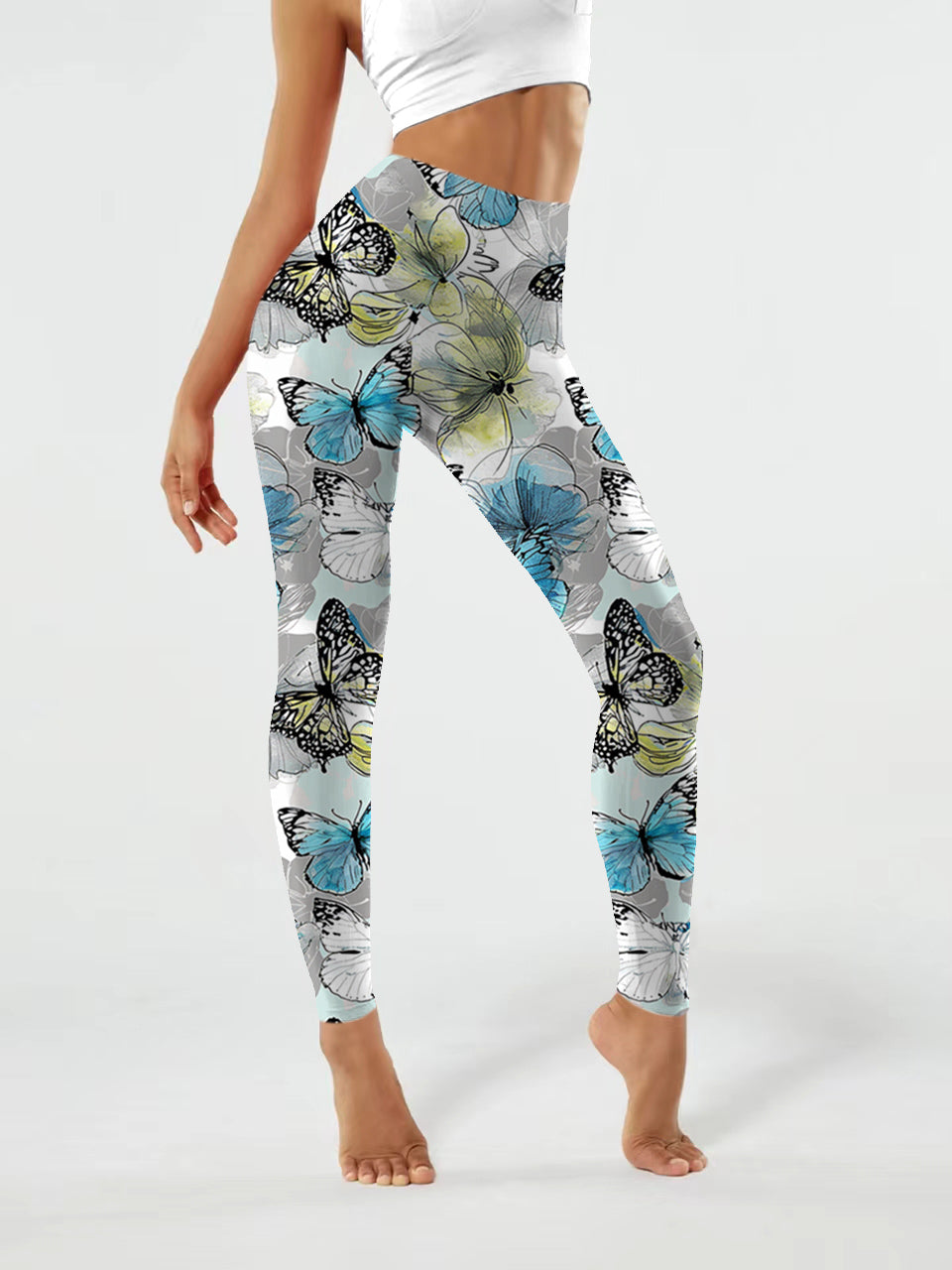 A173 Butterfly Prints yoga leggings