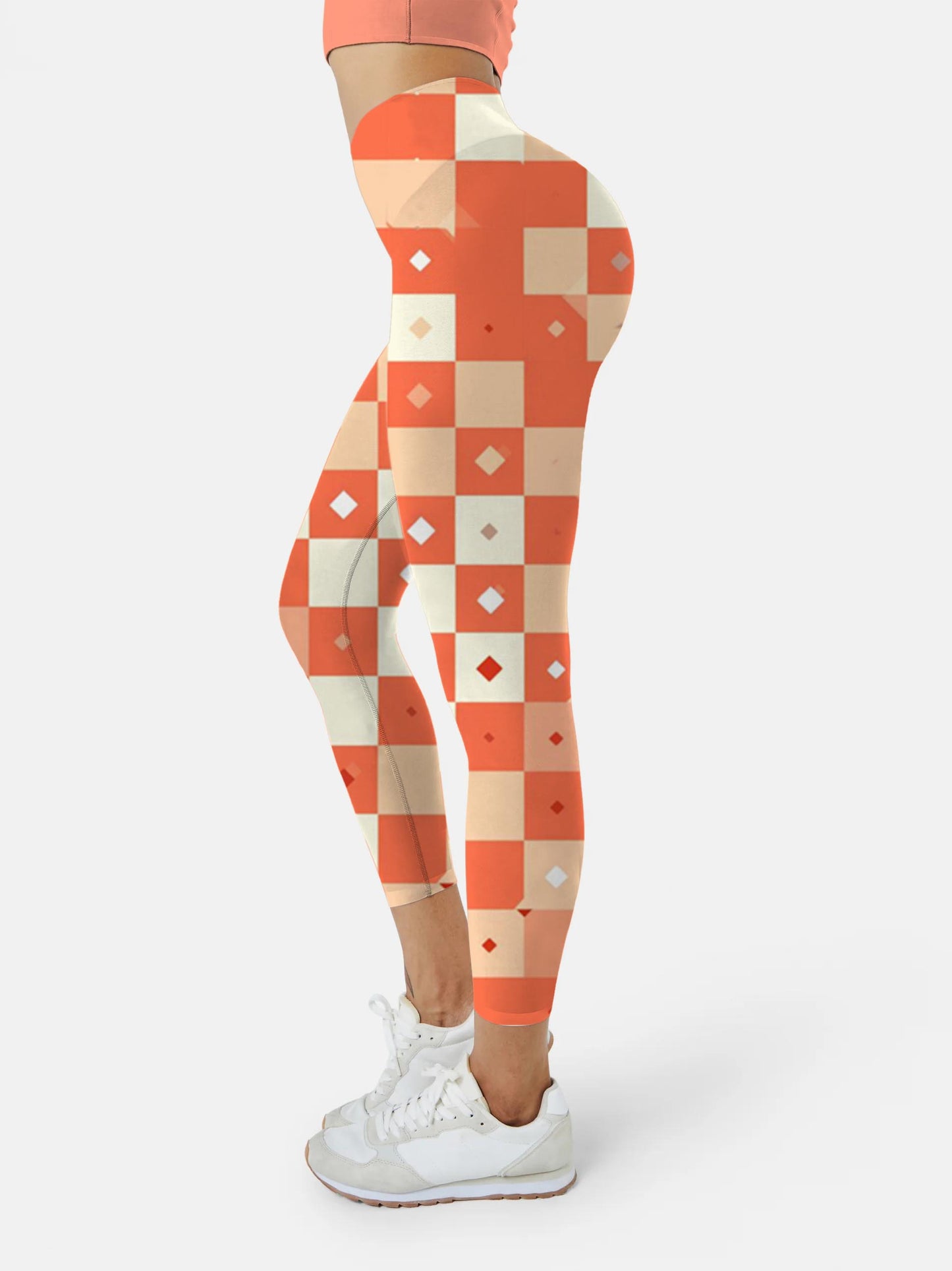 B267 Colorblock Yoga leggings Orange