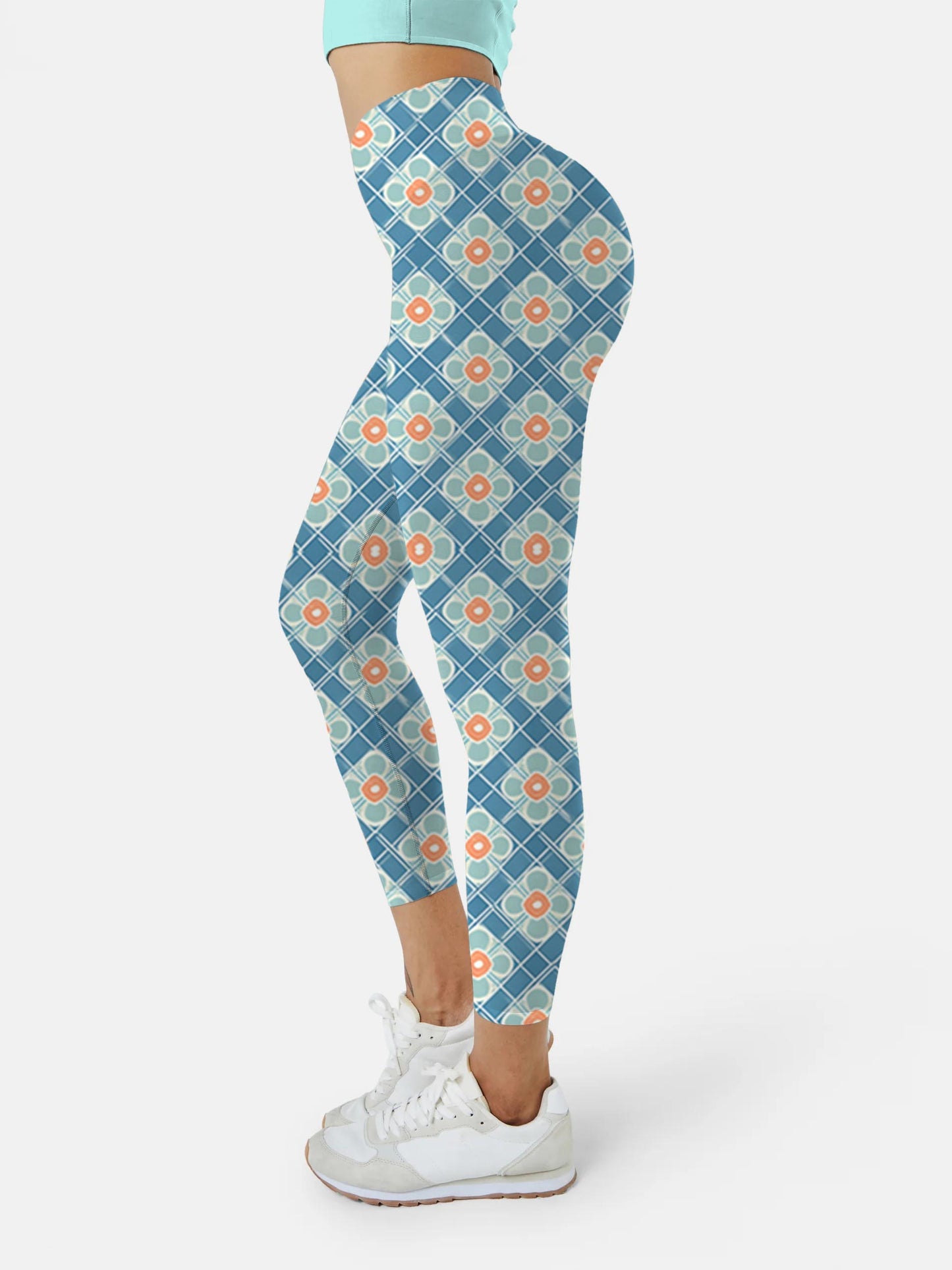 F269 Ethnic style yoga leggings