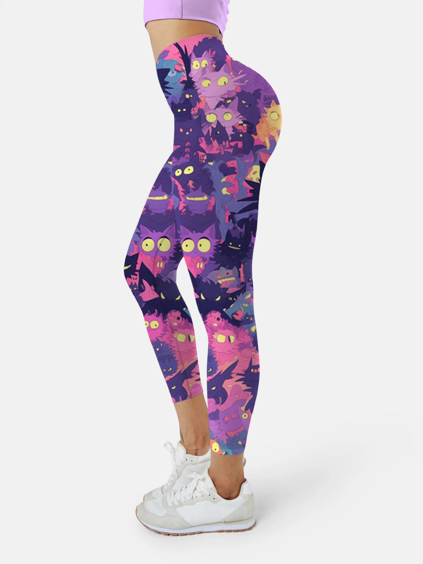 M270 Anime Little Monsters yoga leggings