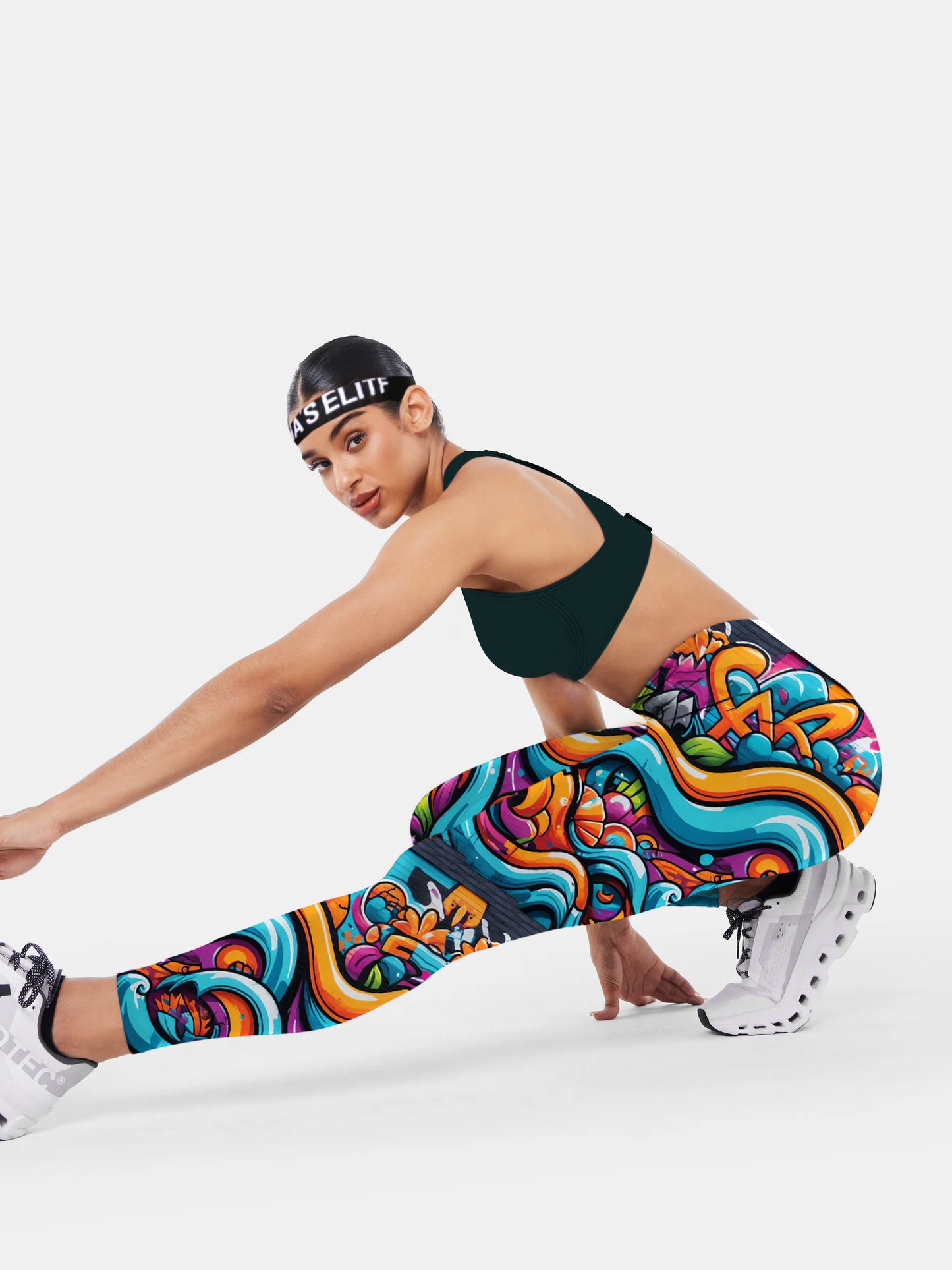 A191 Abstract Pattern Color yoga leggings