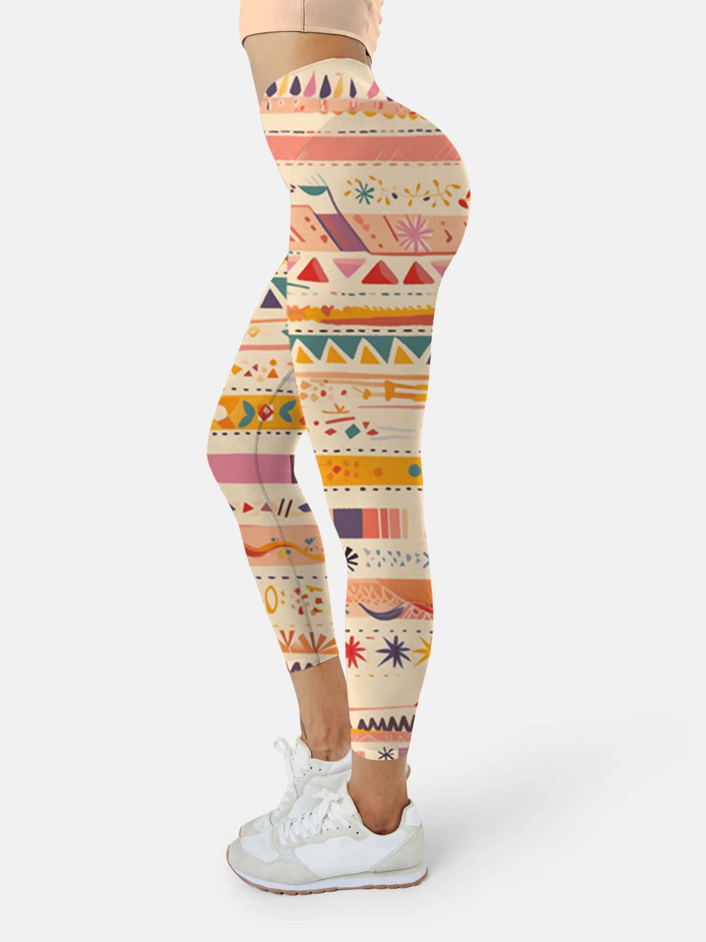 F247 Ethnic style yoga leggings