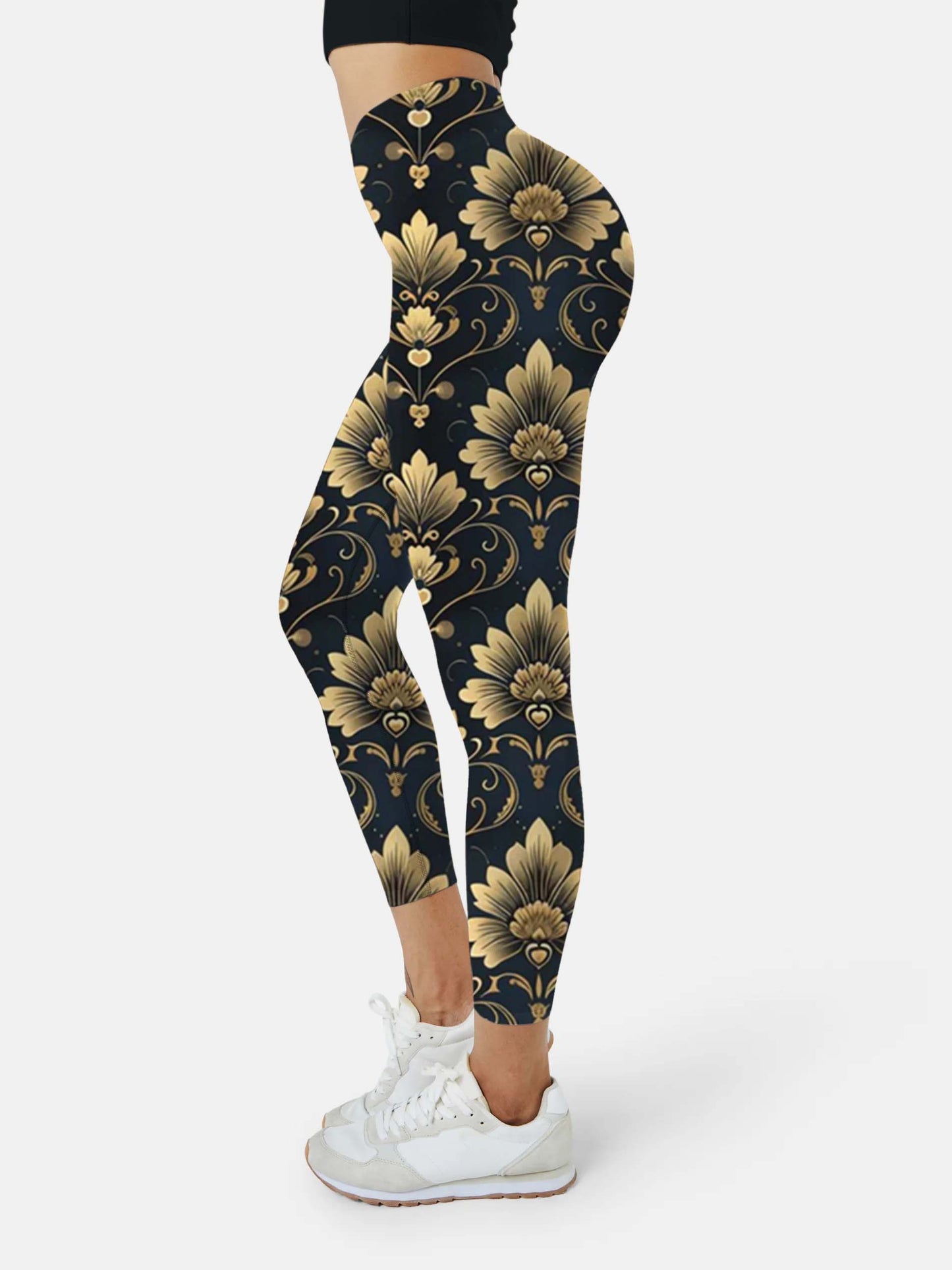 F248 Ethnic style yoga leggings