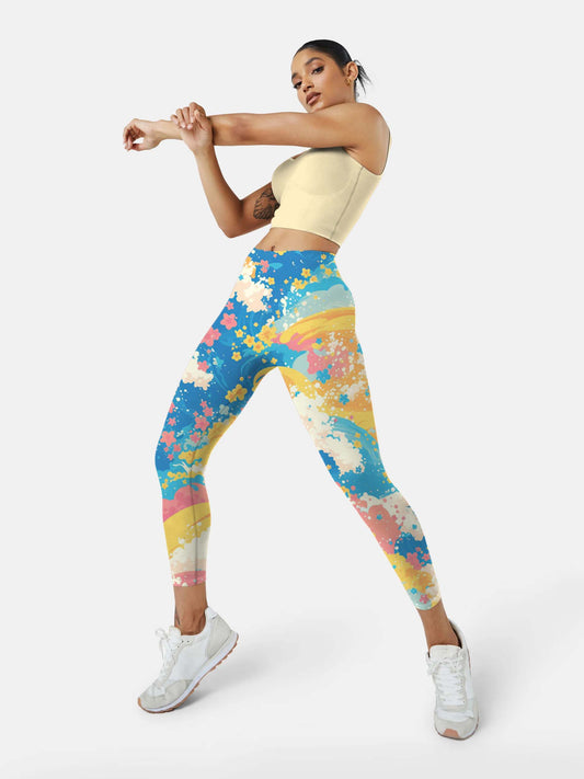 S250 Colorful Waves yoga leggings