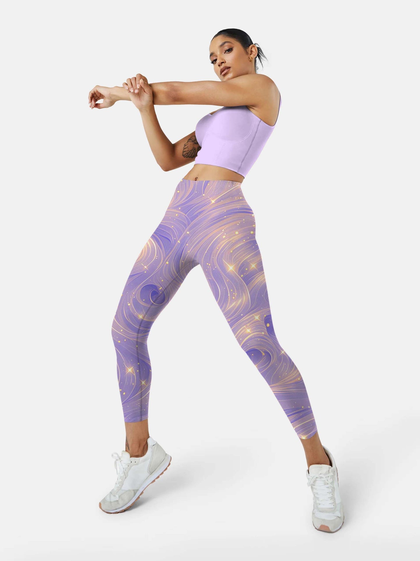 S229 Purple Star Sea yoga leggings