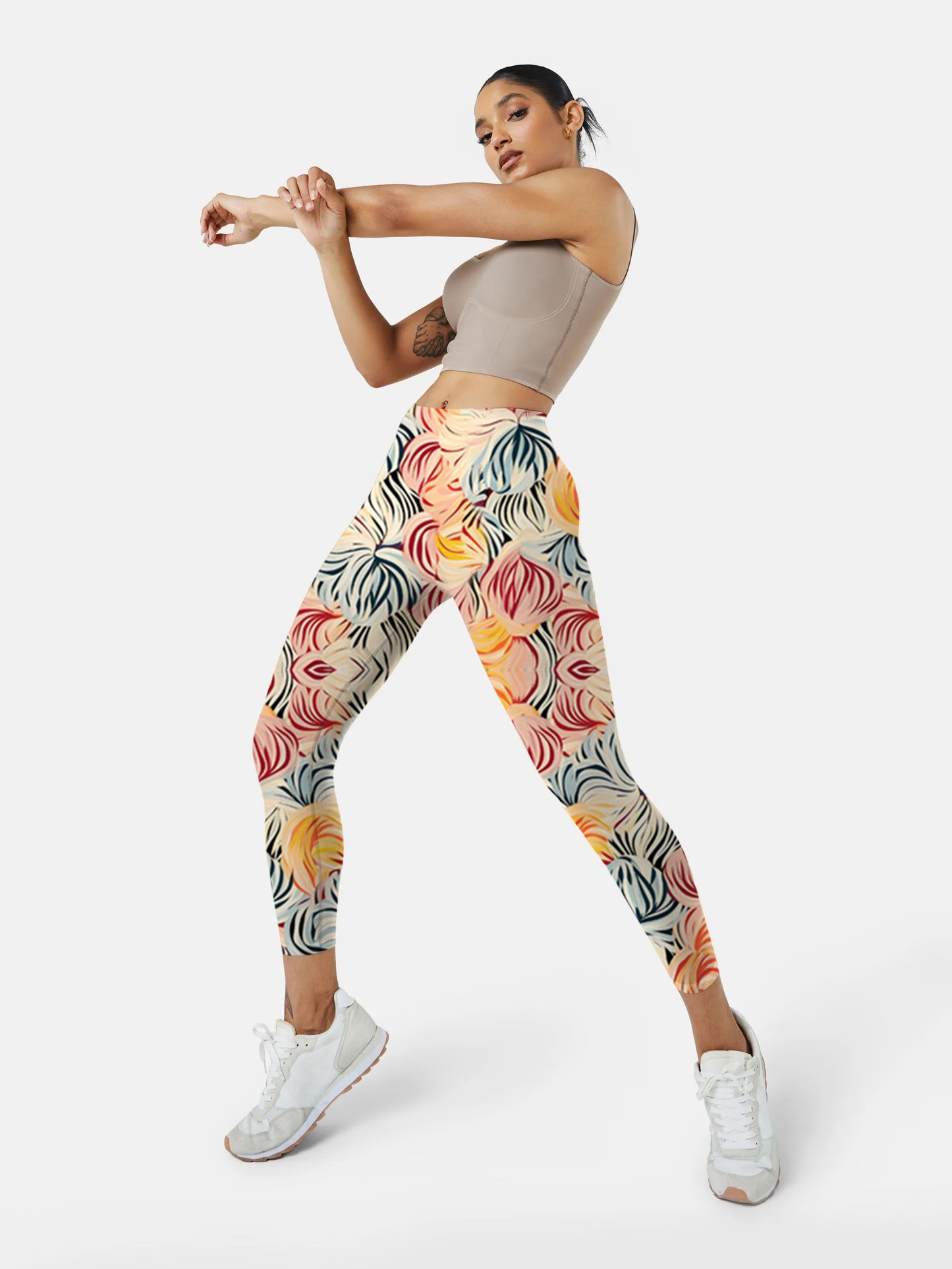 F119 printed yoga leggings