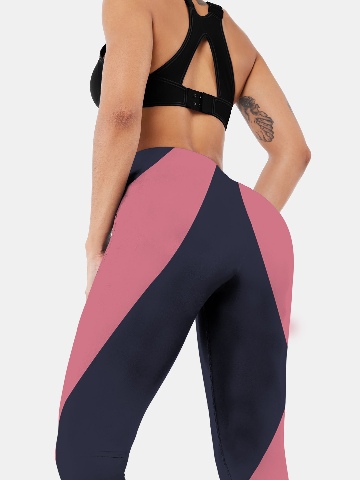 G146 geometric print yoga leggings