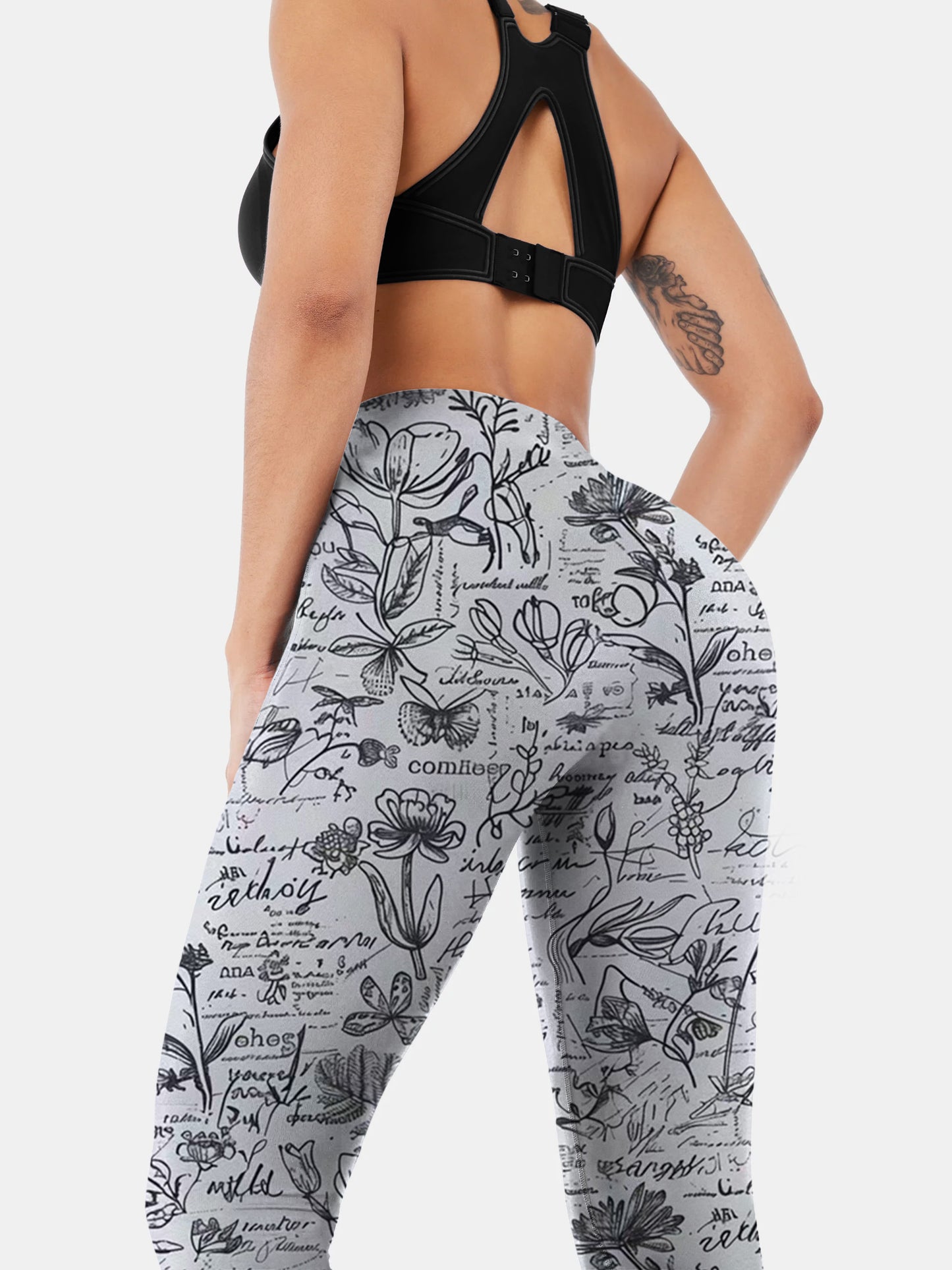 G123 graffiti printed yoga leggings