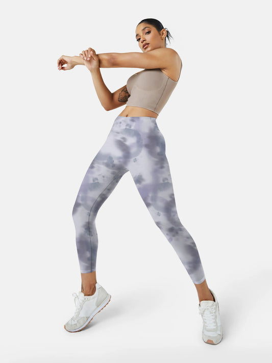 Gray Blue Ink Dye Yoga leggings