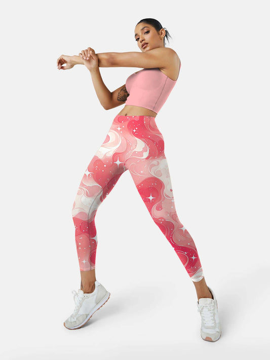 S245 Shining Star yoga leggings pink